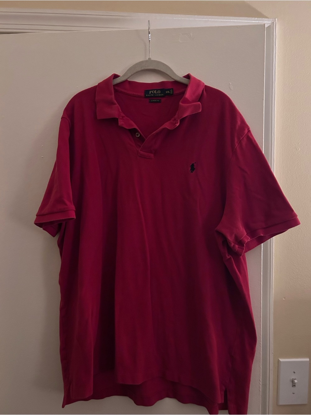 Ralph Lauren Men's Deep Red Polo with Navy Pony